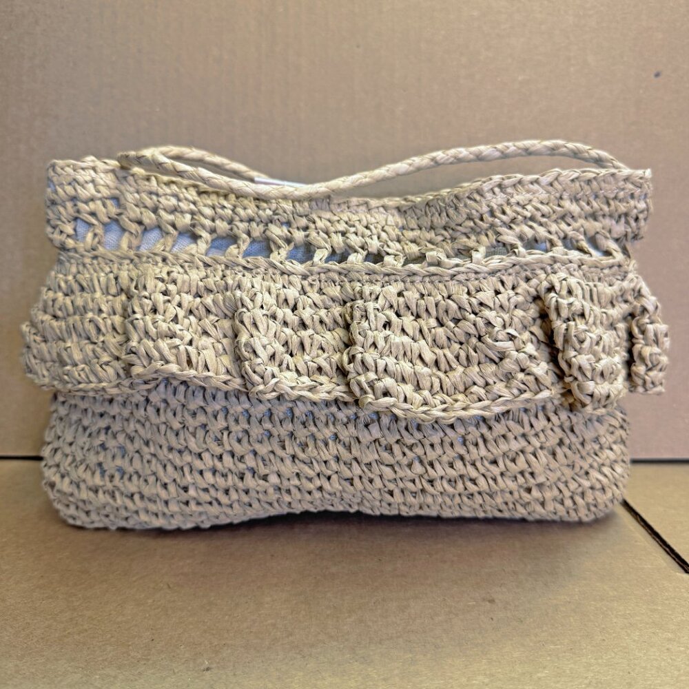 Aqua Gypsy Raffia Clutch - Natural - Picture 5 of 9